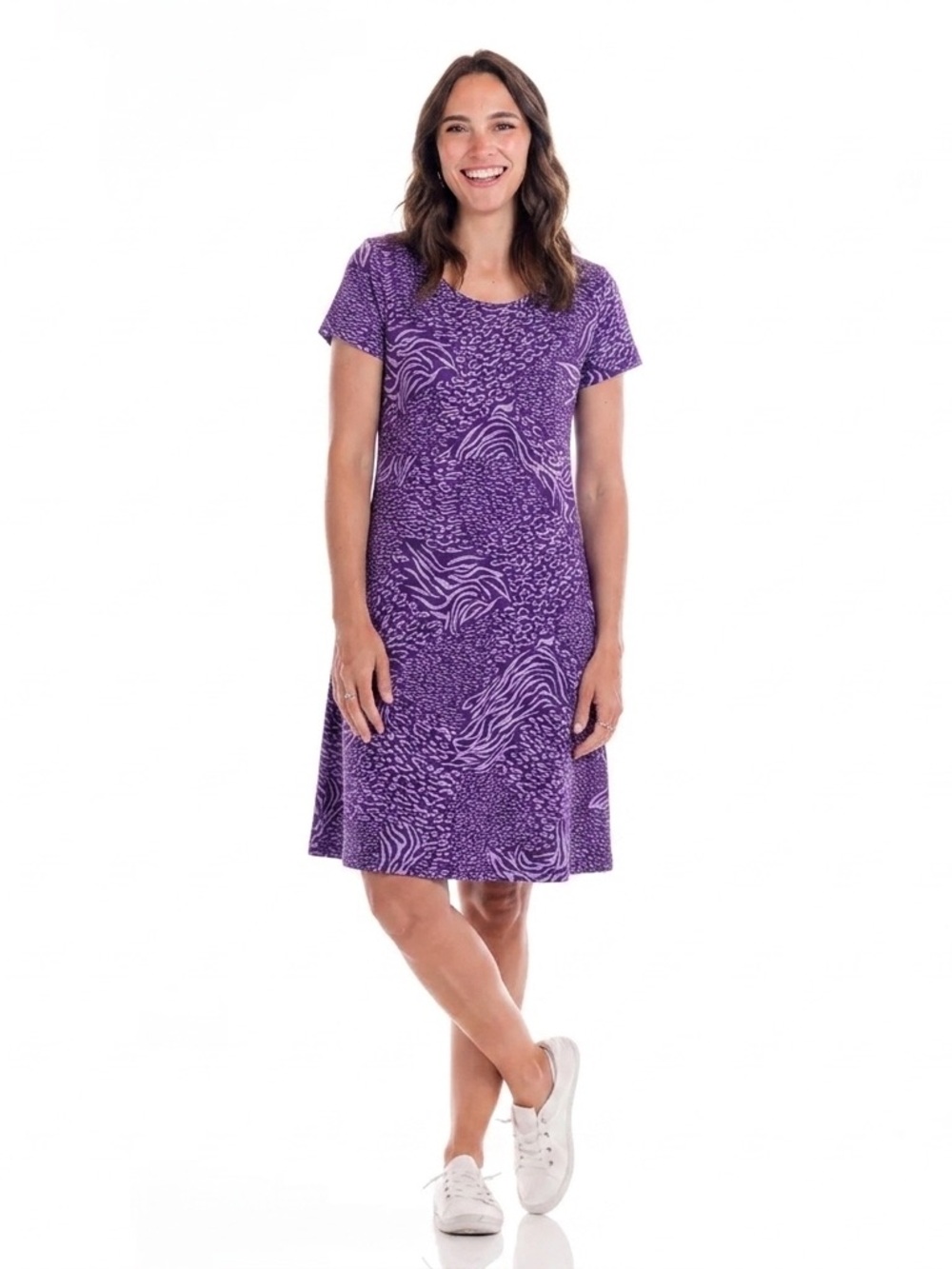 New Fresh Produce Tunisia Sadie Mini T Shirt Dress Size XS Purple Vineyard